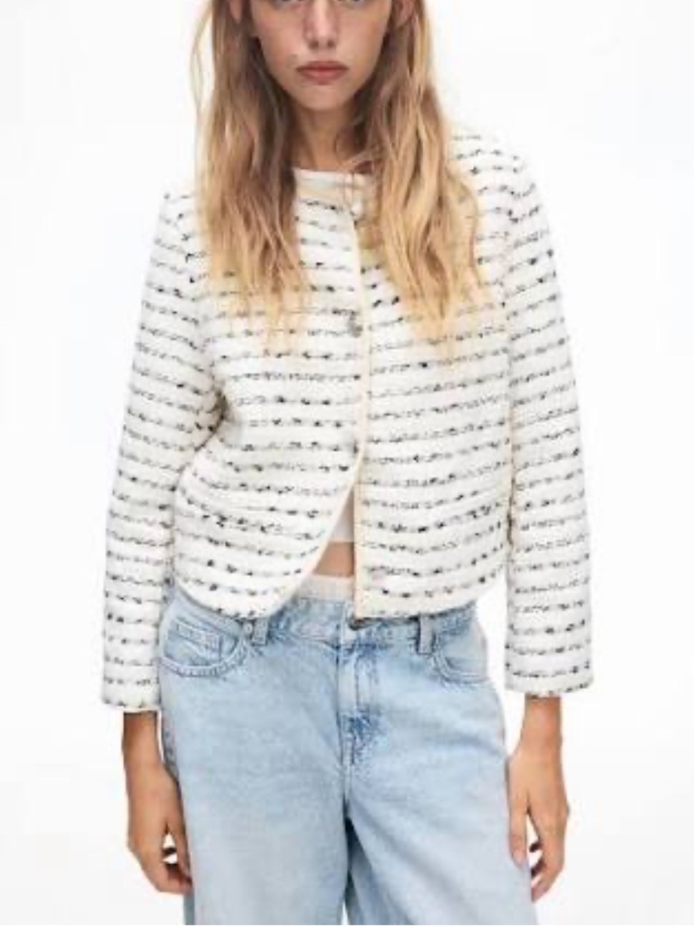 H&M textured weave jacket NWT